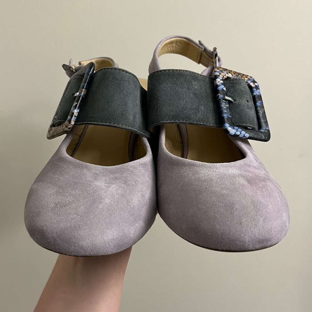 Girotti Block Heel Shoes Snake Suede - Picture 7 of 16